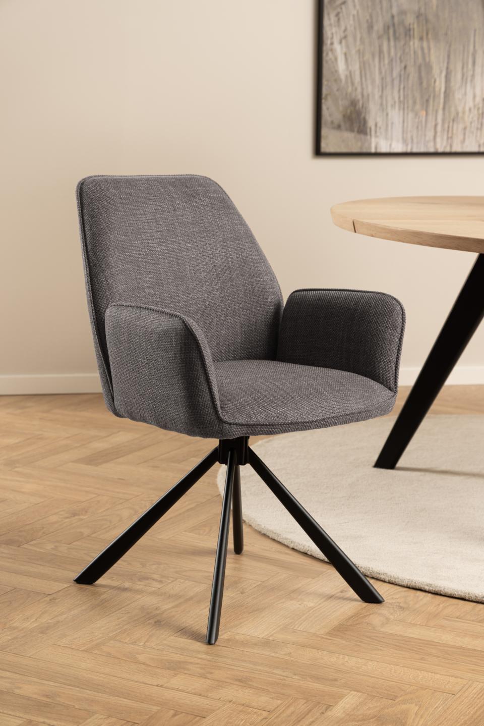 Krēsls Glens 61/63/88 cm gaiši pelēkbrūns - N1 Home
