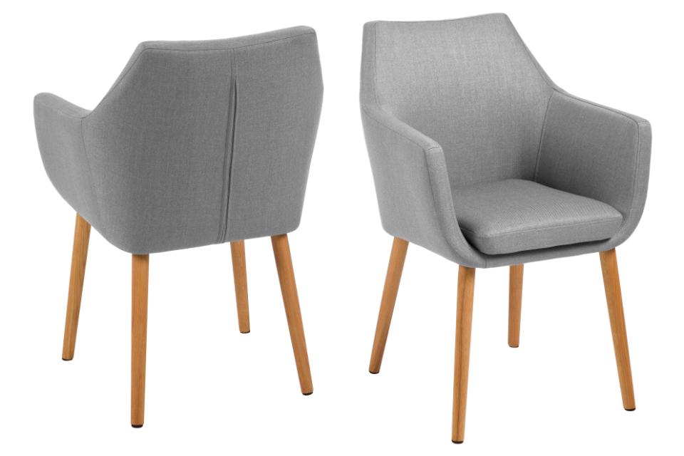 Krēsls Nor 58/58/84 cm gaiši pelēks/ozols - N1 Home