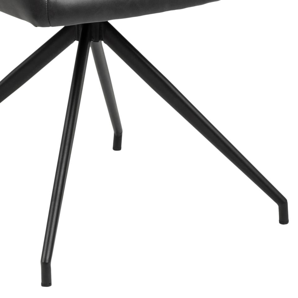 Krēsls Nay 59/59/88 cm PU retro melns - N1 Home