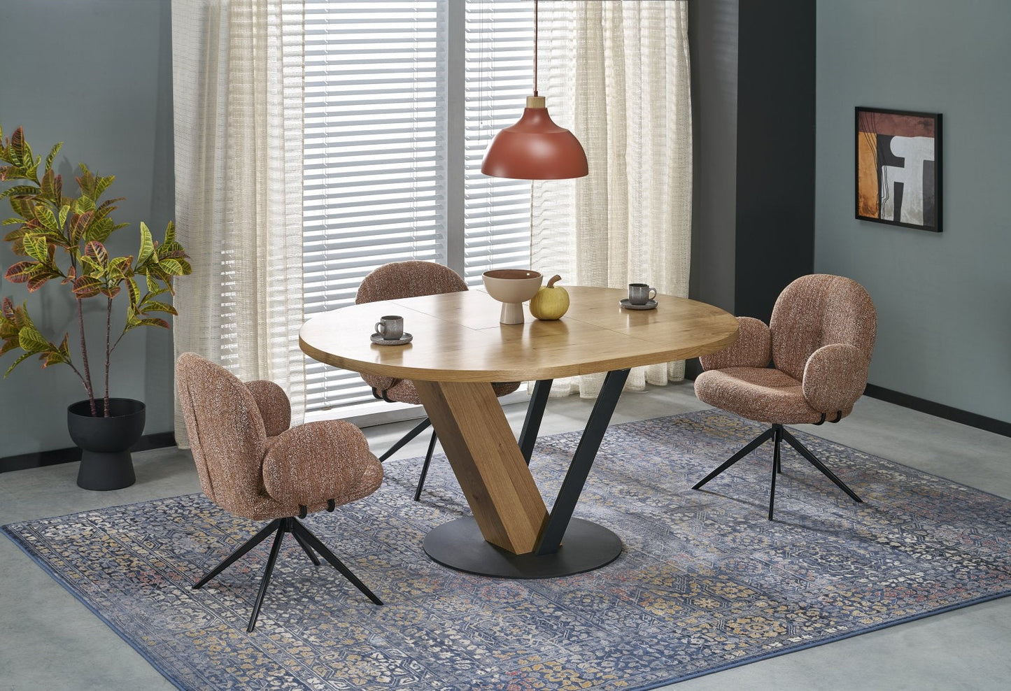 Krēsls Bloom 65/64/82/47 cm pelēks - N1 Home
