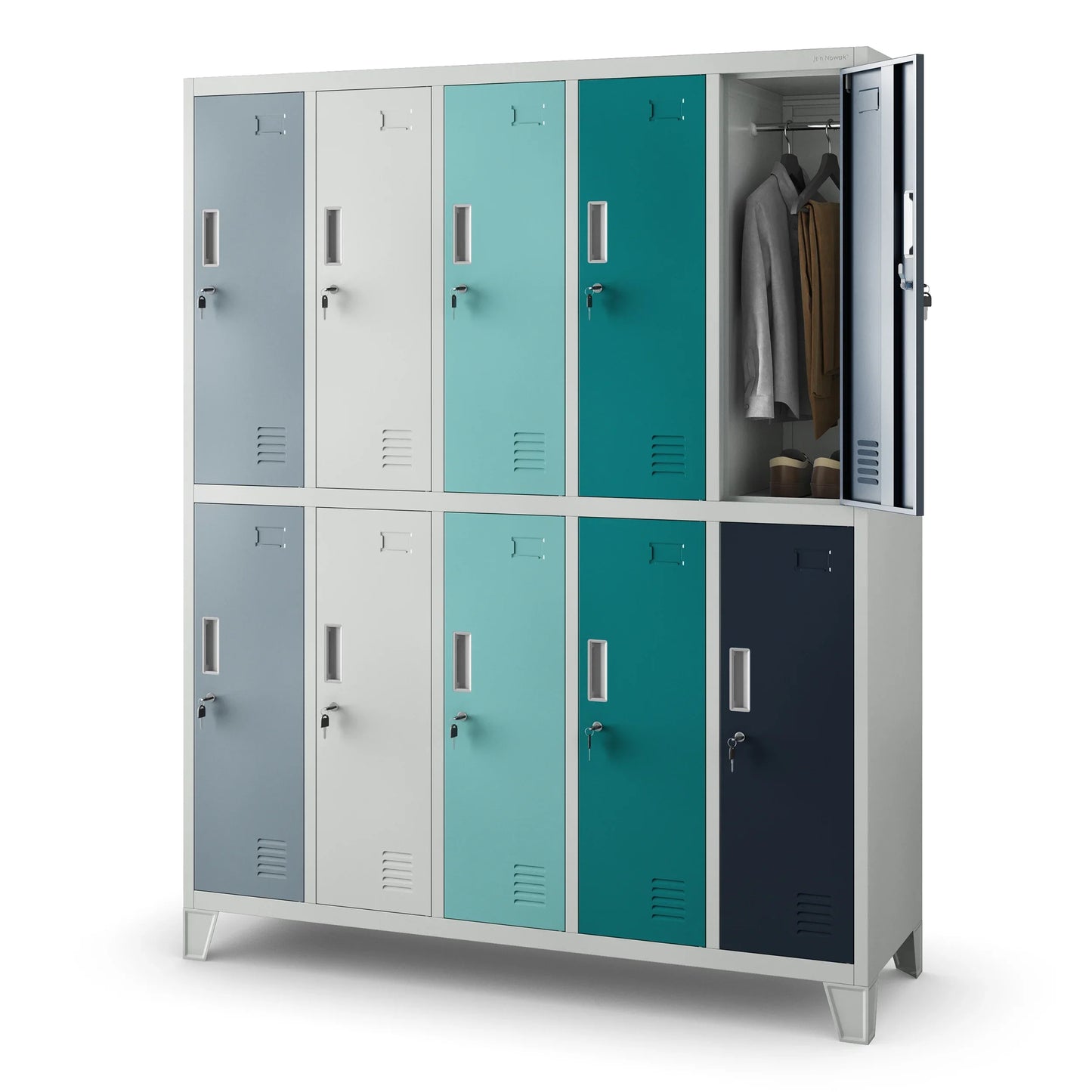 Veselības un drošības kabinets Barts 172/136/45 cm pelēks-daudzkrāsains - N1 Home