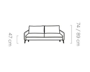 Dīvāns Glos 223/107/47 cm zaļš