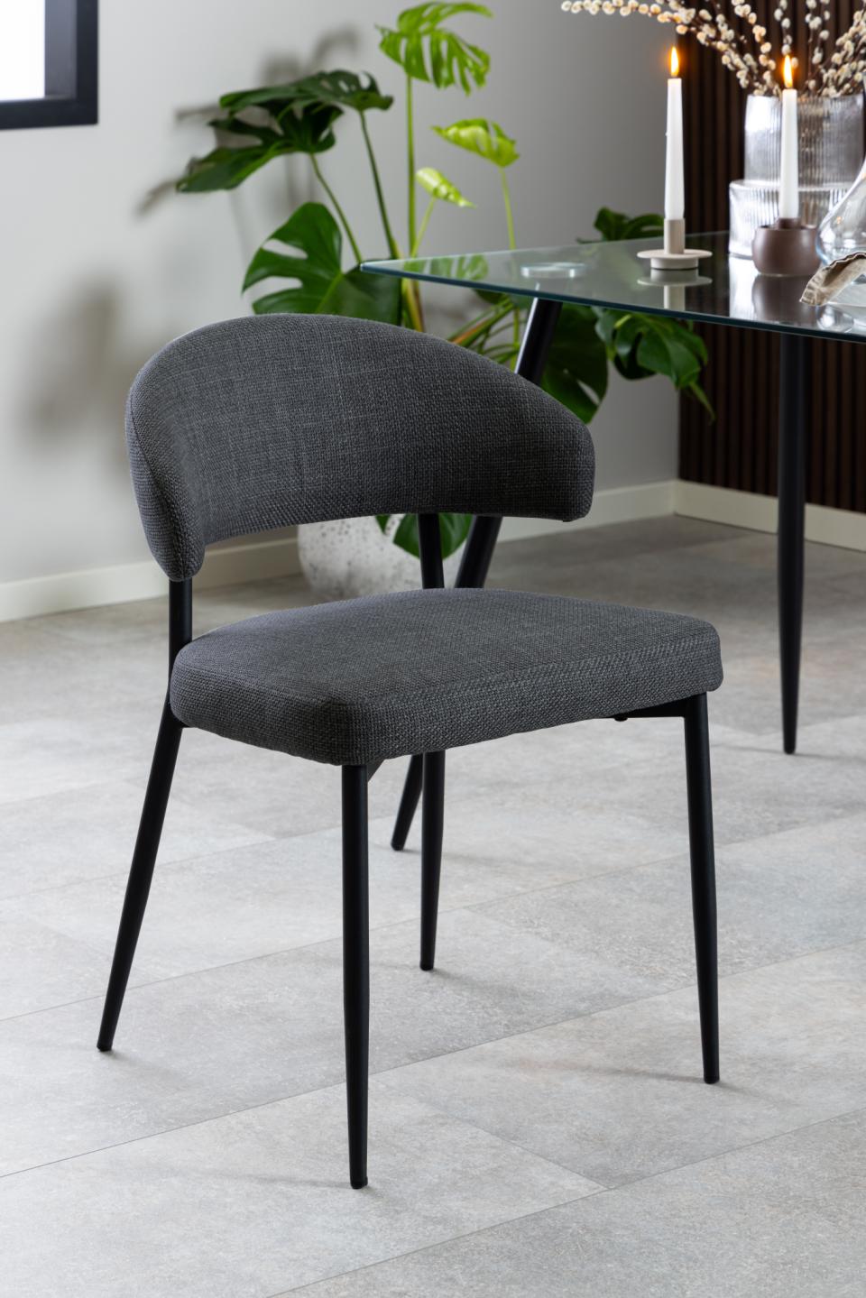 Krēsls Edins 56/55/77 cm tumši pelēks - N1 Home