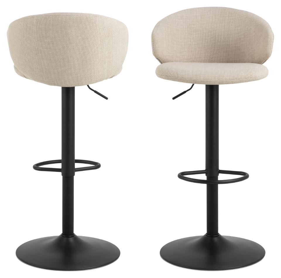 Bāra krēsls Elar 46/38/107 cm bēšs/melns - N1 Home