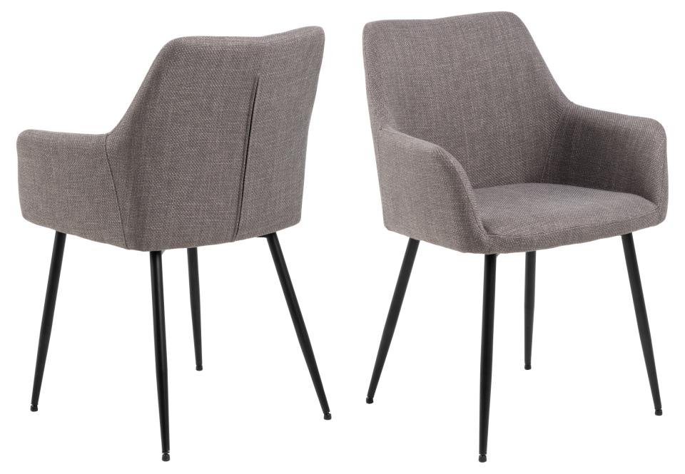 Krēsls Liz 59/59/85 cm gaiši pelēkbrūns - N1 Home