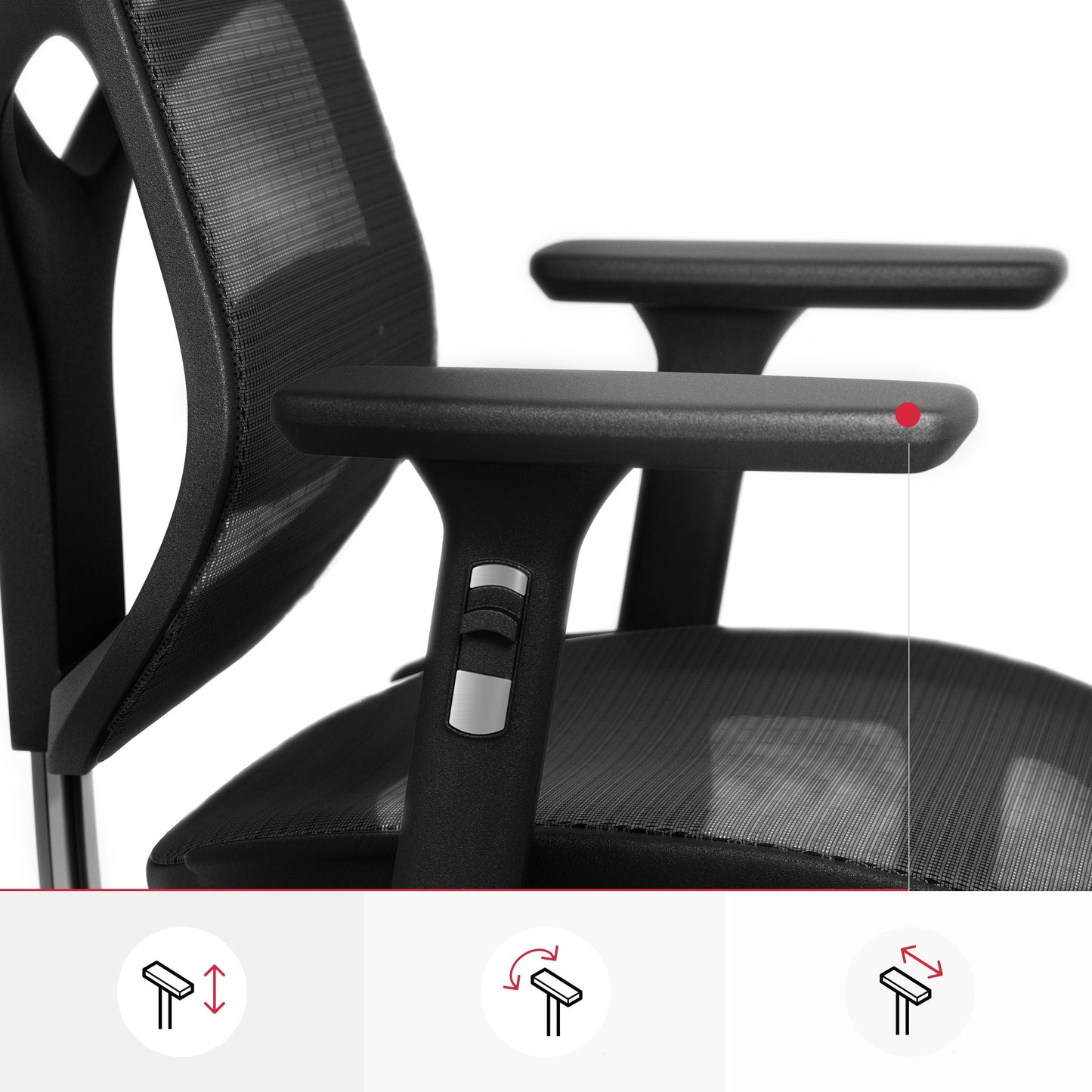 Krēsls V - Bas 119-130/50,5/68 cm melns - N1 Home