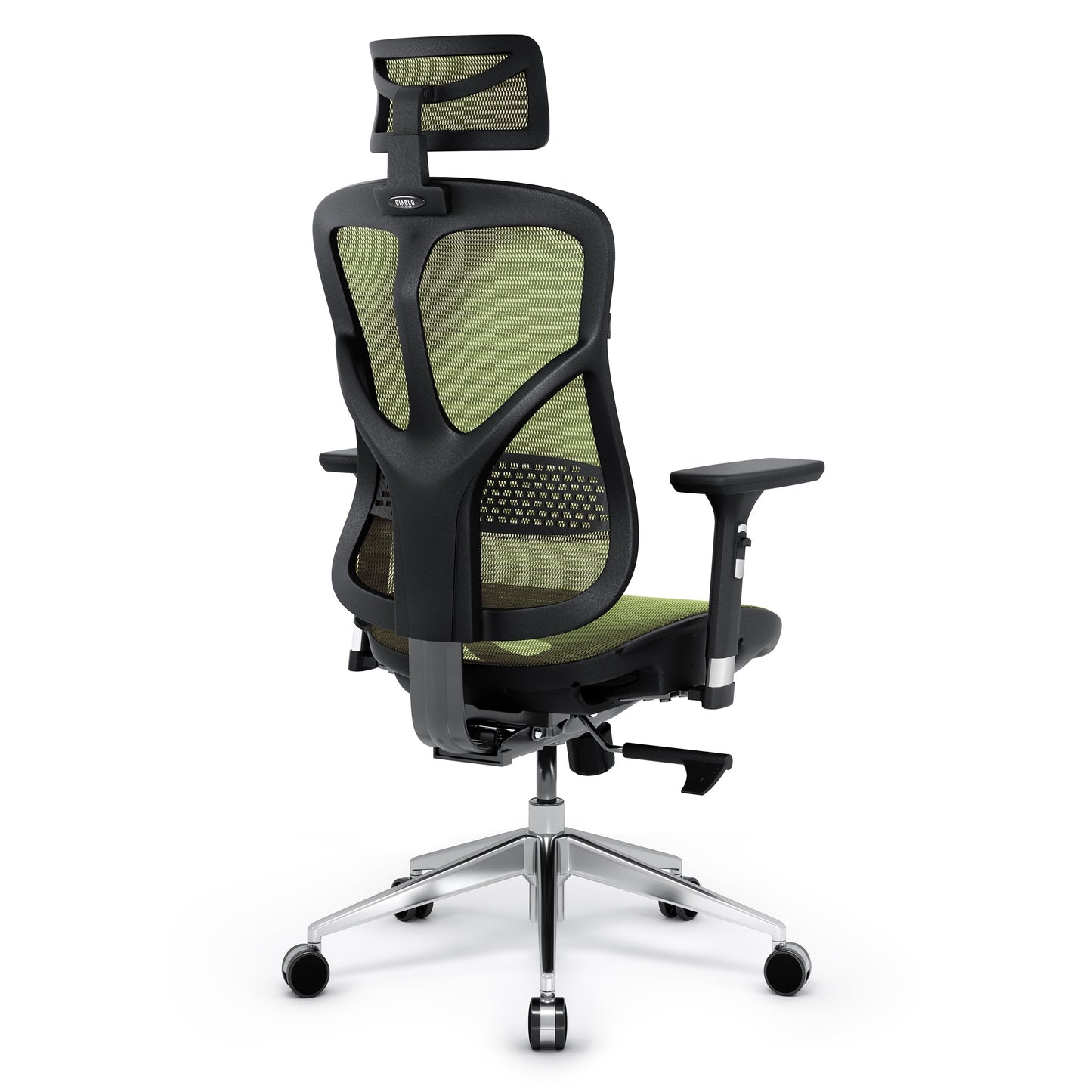 Krēsls V - Bas 119-130/50,5/68 cm melns/zaļš - N1 Home
