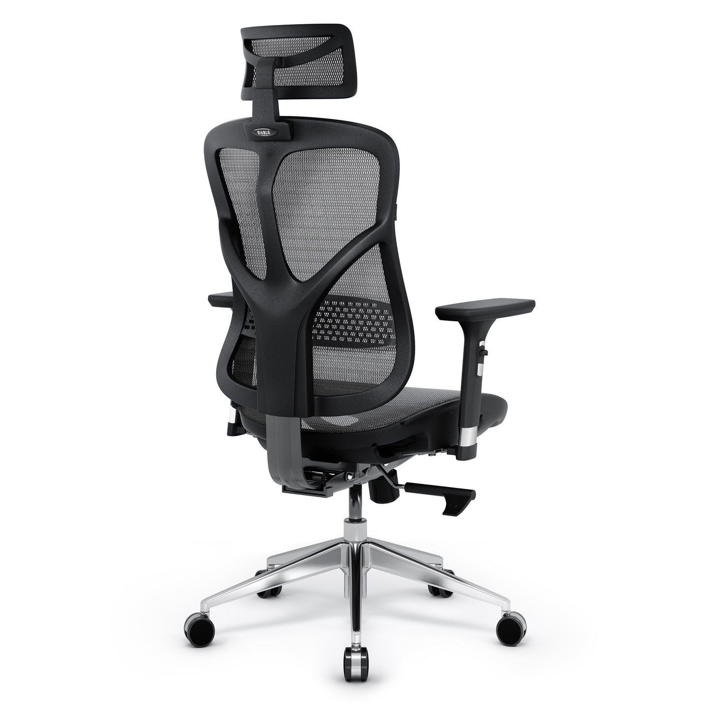 Krēsls V - Bas 119-130/50,5/68 cm melns/pelēks - N1 Home