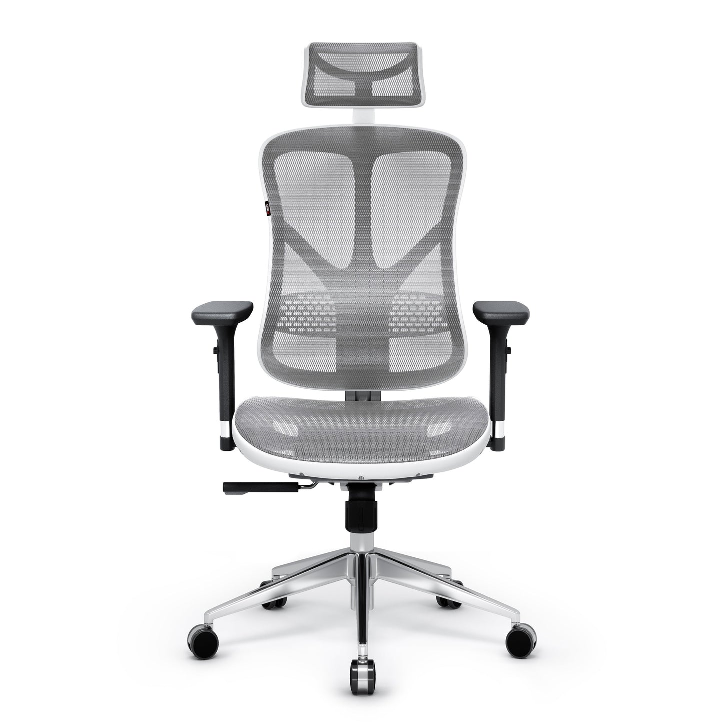 Krēsls V - Bas 119-130/50,5/68 cm balts/pelēks - N1 Home