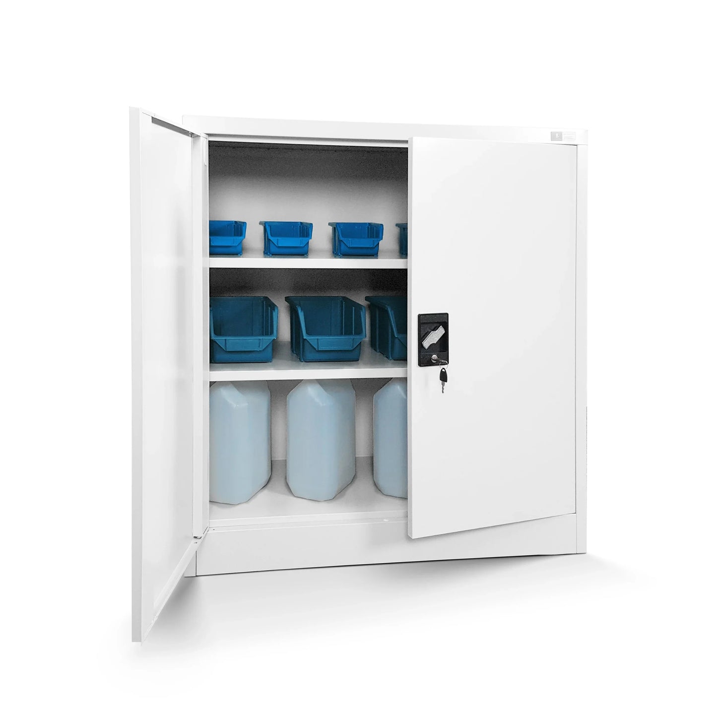 Slēdzams metāla skapis Bat 93/90/40 cm balts - N1 Home