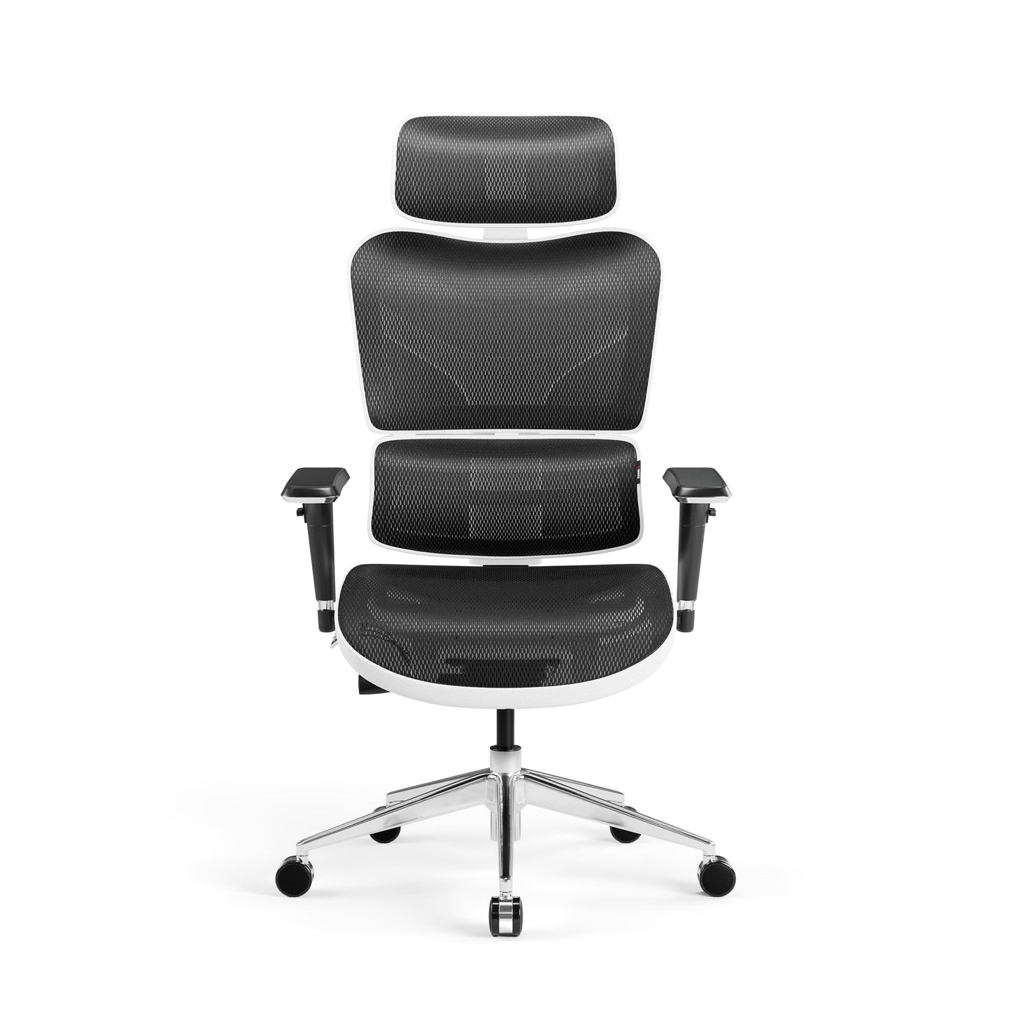 Krēsls V - Co 126-137/69/49,5 cm melns/balts - N1 Home