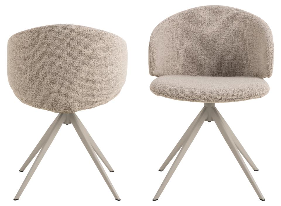 Krēsls Elar 53/54/78 cm bēšs/pelēks - N1 Home