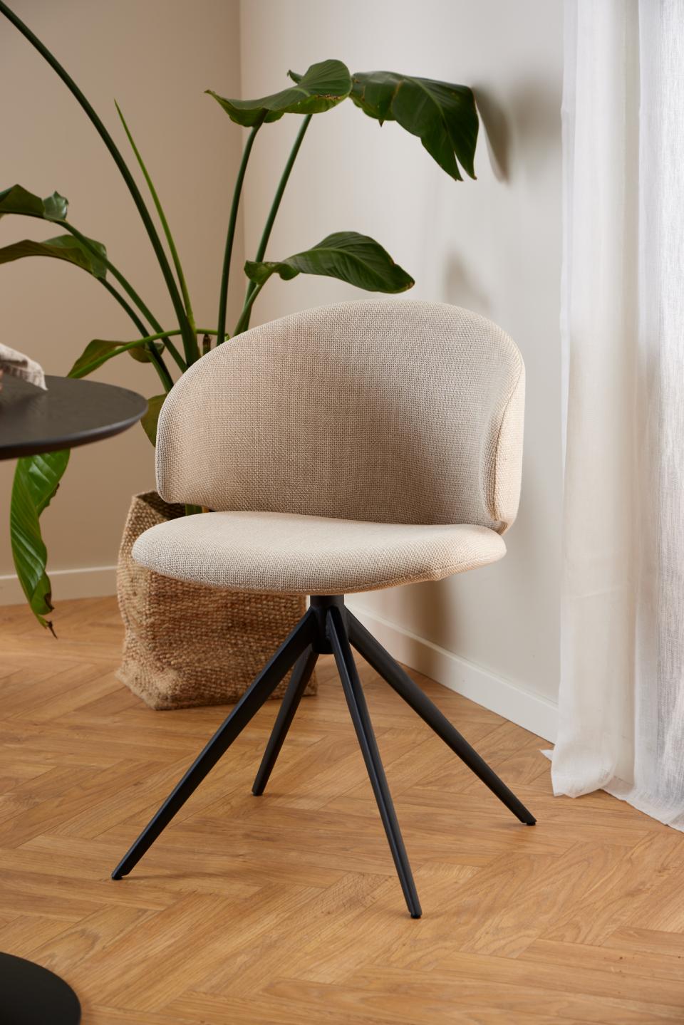 Krēsls Elar 53/54/78 cm bēšs/melns - N1 Home