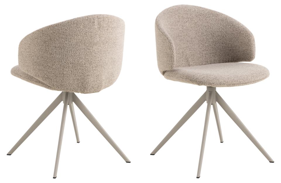 Krēsls Elar 53/54/78 cm bēšs/pelēks - N1 Home