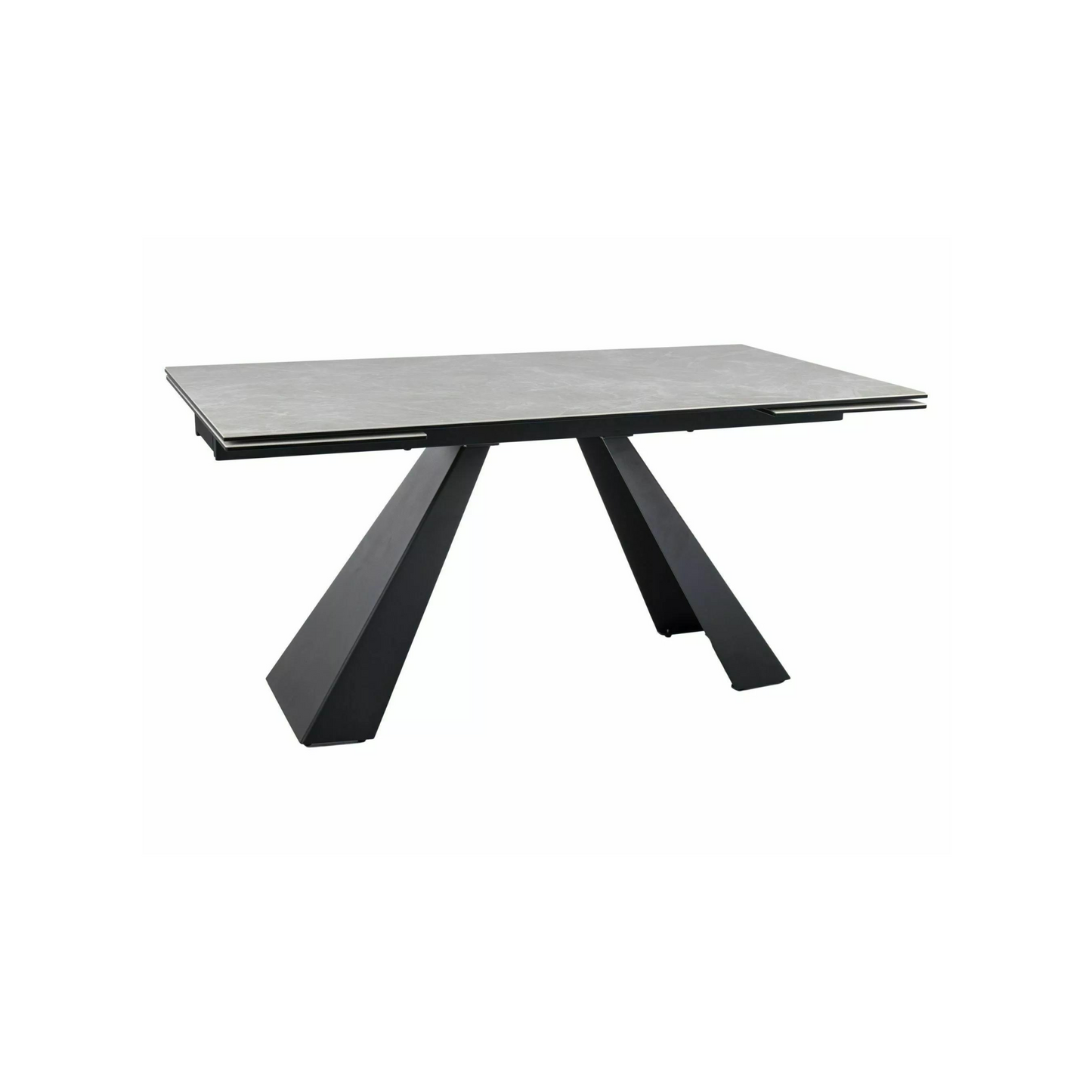 Galds Vikto 77/90/160 - 240 cm krēms matēts / matēts melns - N1 Home