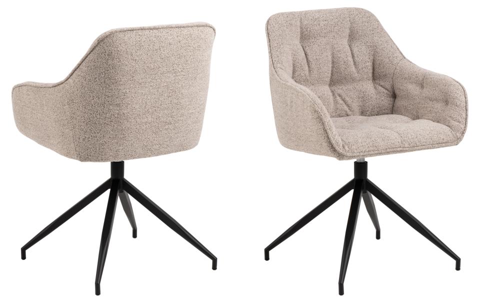 Krēsls Broo 57/54,5/82 cm bēšs - N1 Home