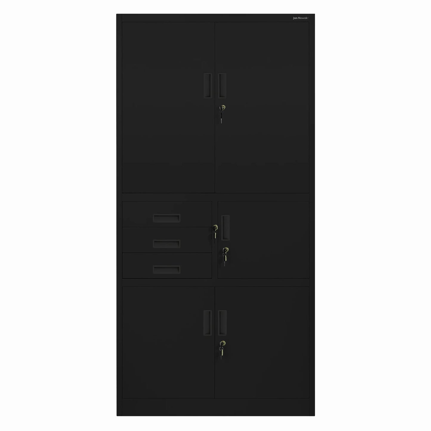 Slēdzams metāla skapis Fil II 185/90/40 cm melns - N1 Home
