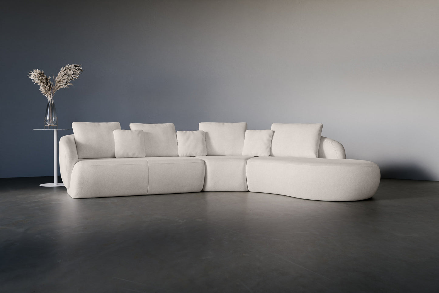 Moduļu dīvāns Fineza kolekcija 167/73-86/104 cm krēms - N1 Home