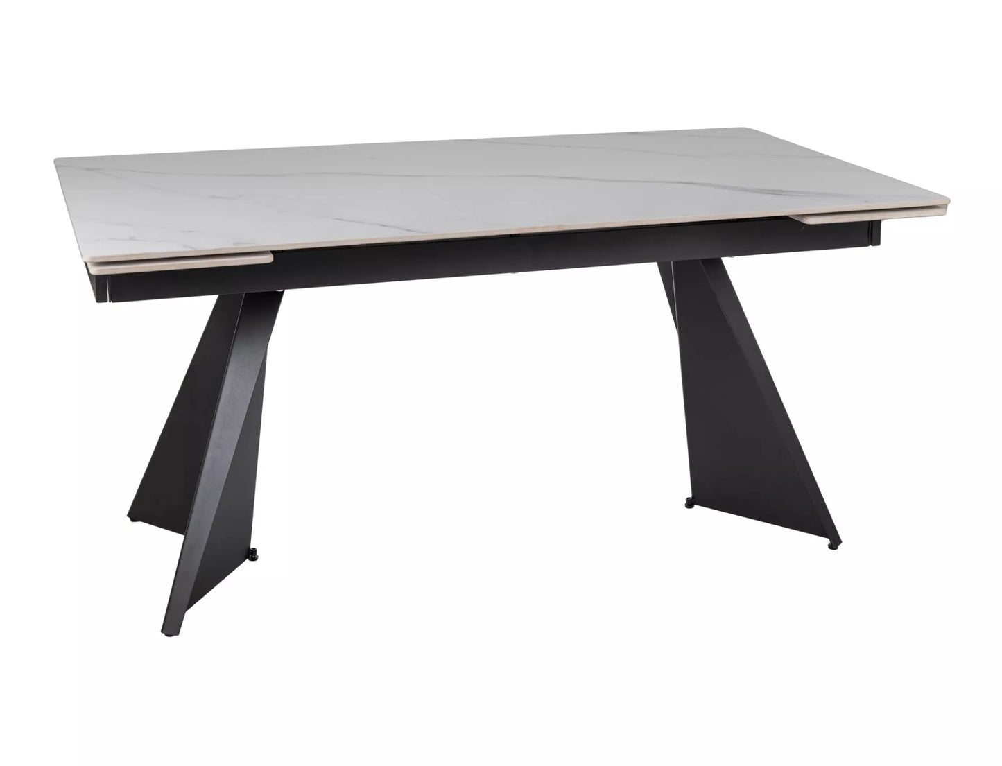 Galds Laco 160-240/75/90 cm balts/melns - N1 Home
