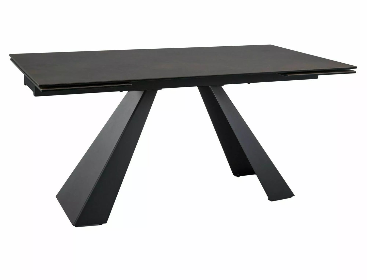 Galds Vikto 77/90/160 - 240 cm matēts brūns / matēts melns - N1 Home