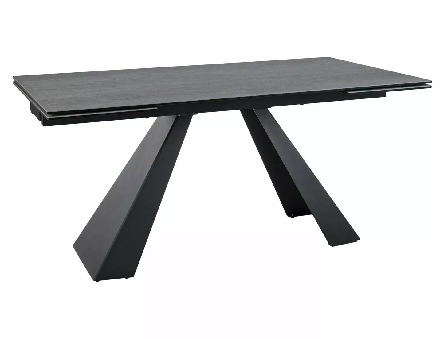 Galds Vikto 77/90/160 - 240 cm gaiši pelēks matēts / melns matēts - N1 Home