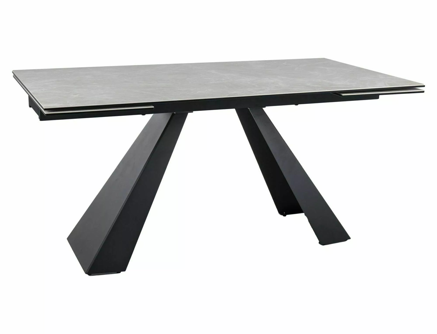 Galds Vikto 77/90/160 - 240 cm krēms matēts / matēts melns - N1 Home