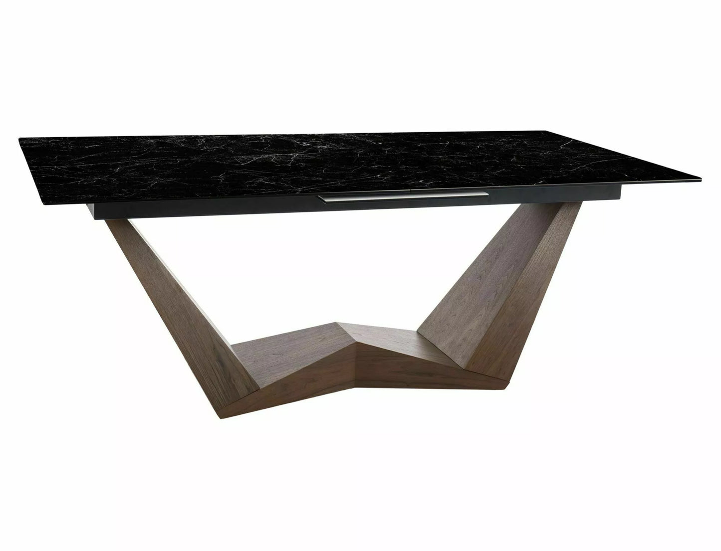 Galds DS 76/98/200-250 cm melns/valrieksts - N1 Home