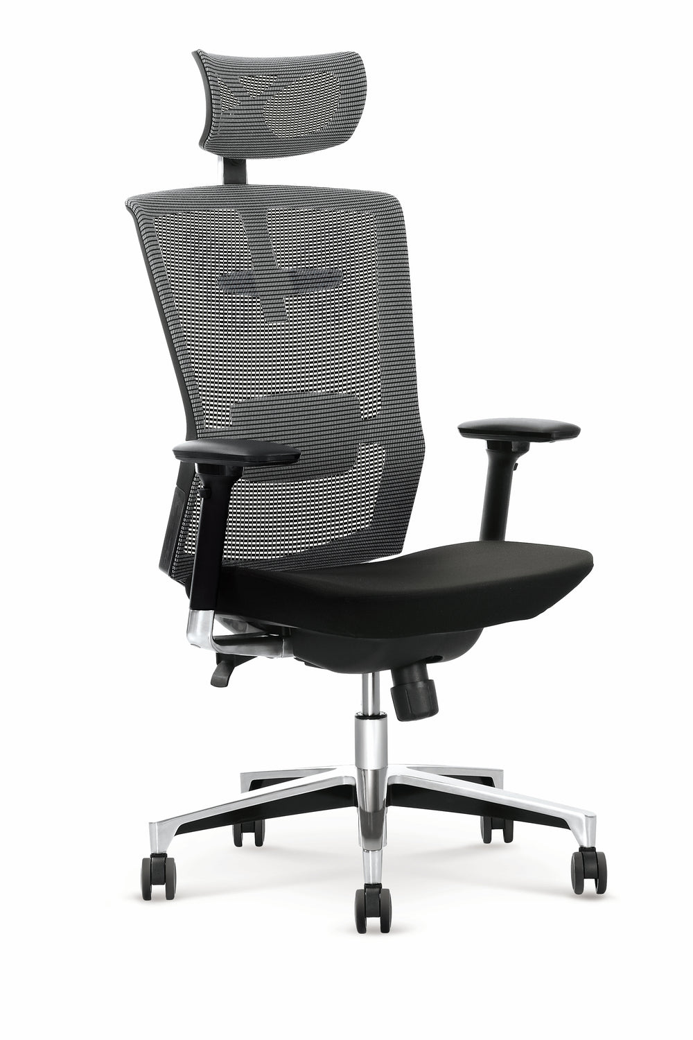 Krēsls Amb 64/63/128 -138/45-55 cm melns/pelēks - N1 Home