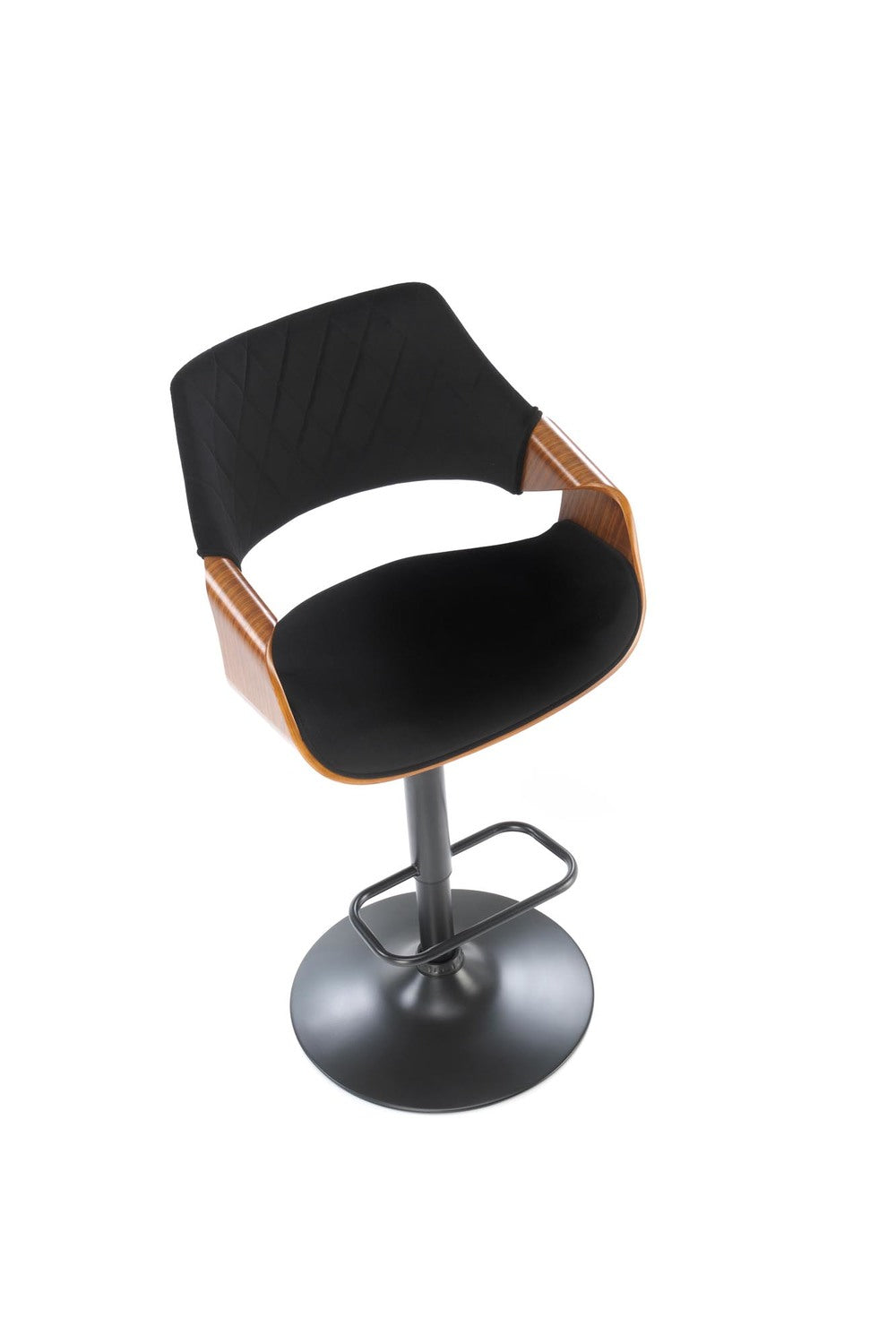 Bāra krēsls Hord 55/52/93-114/62-83 cm melns/riekstkoks - N1 Home