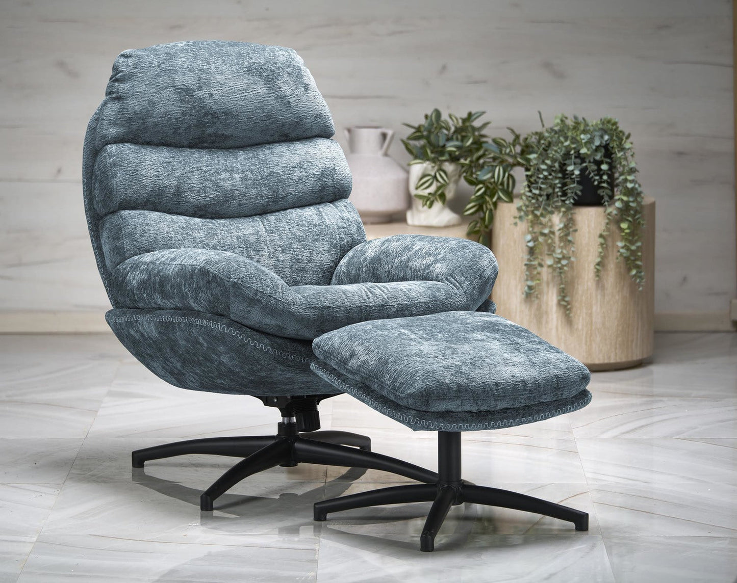 Atzveltnes krēsls Napa 80/90/100/45 cm zils - N1 Home