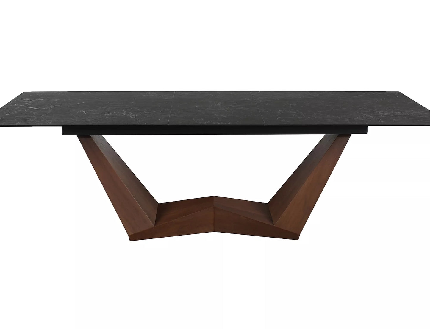 Galds DS 76/98/200-250 cm melns/valrieksts - N1 Home