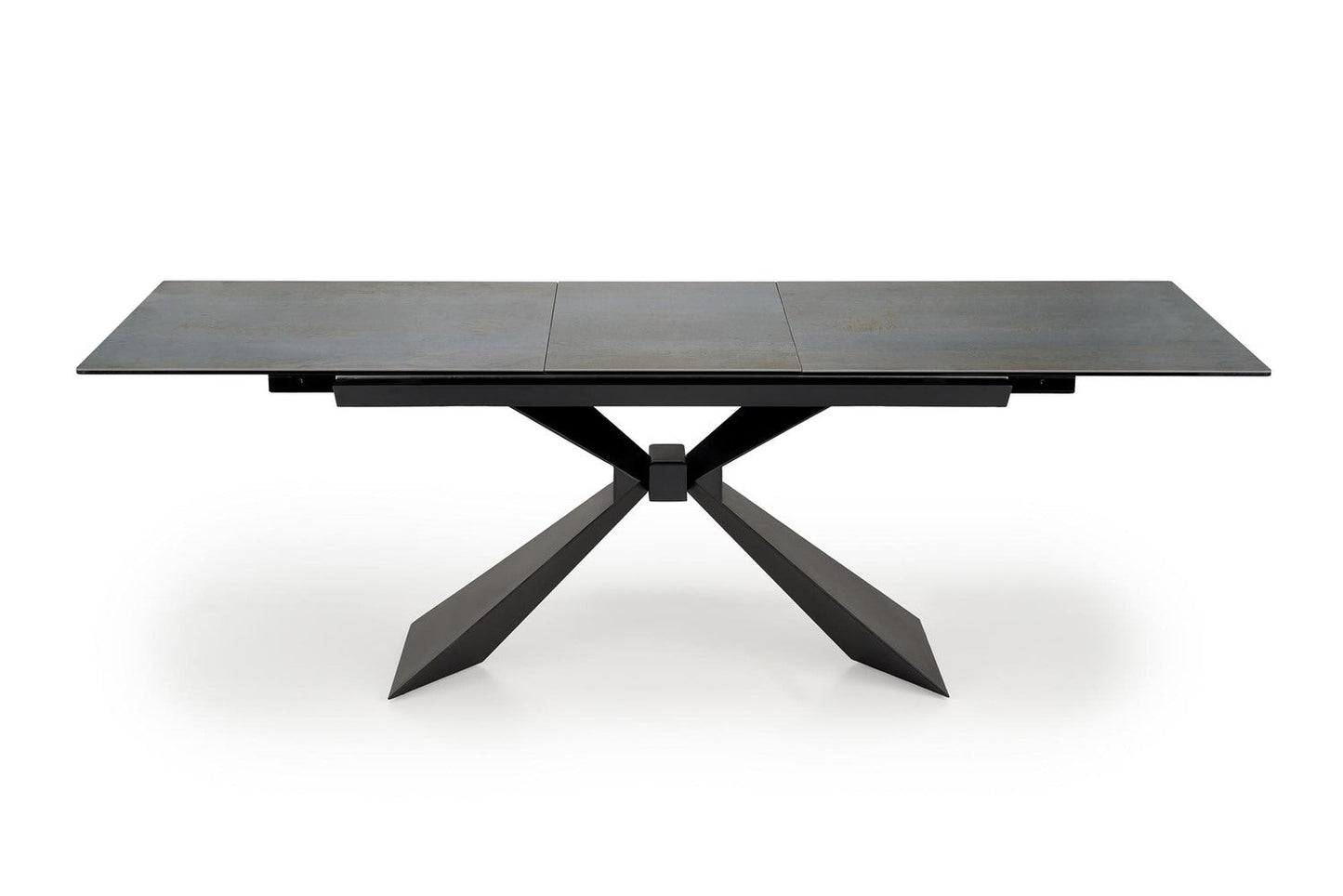 Galds Luka 180-230/90/76/117 cm zils marmors/melns - N1 Home