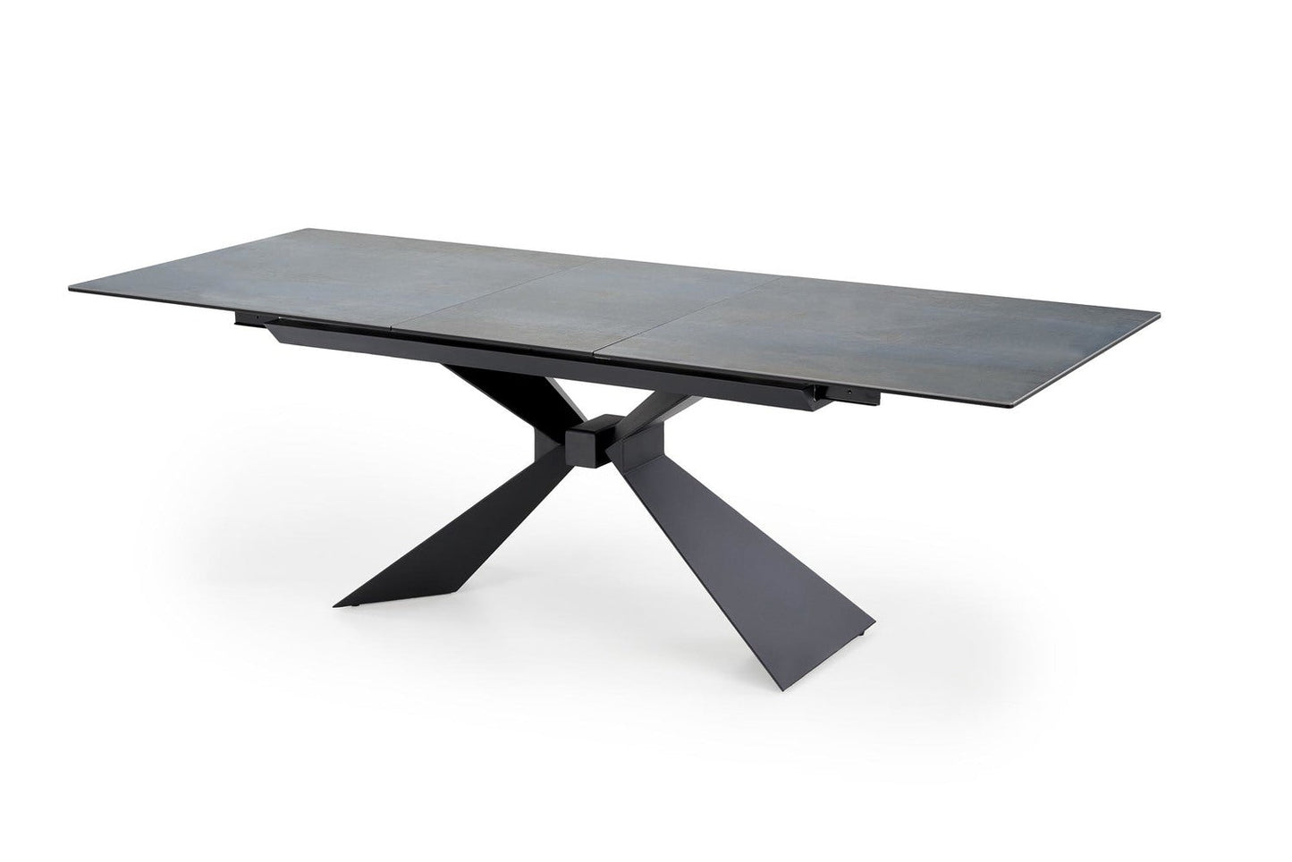 Galds Luka 180-230/90/76/117 cm zils marmors/melns - N1 Home