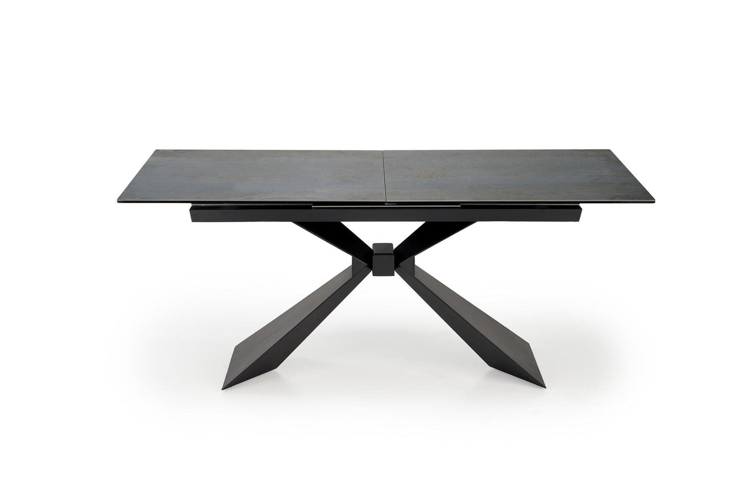 Galds Luka 180-230/90/76/117 cm zils marmors/melns - N1 Home
