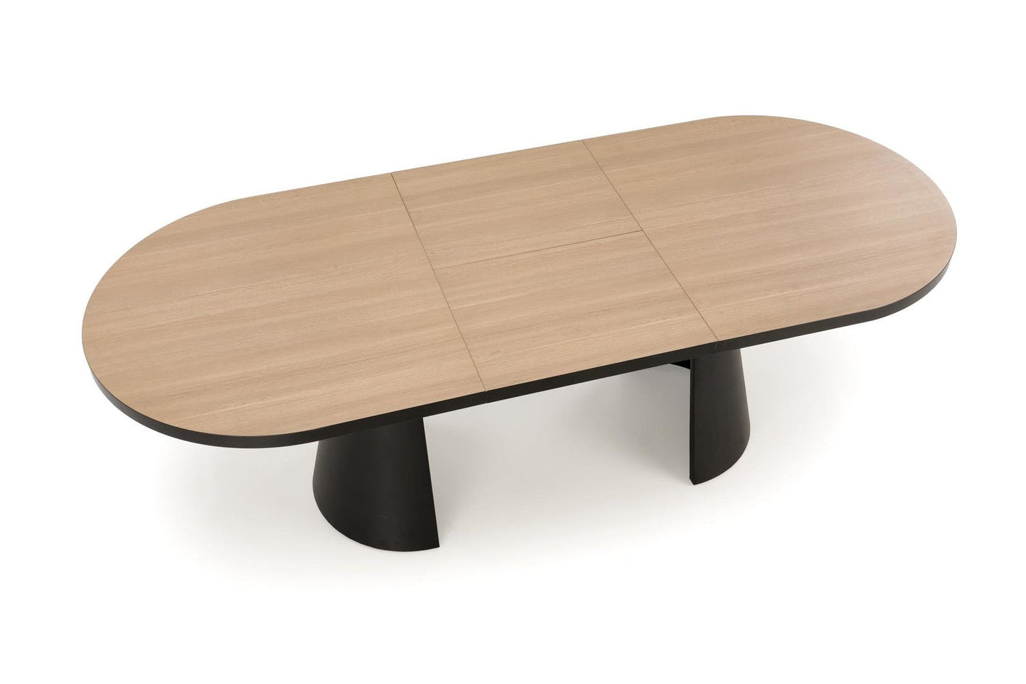 Galds Gia 180-240/100/76/78 cm melns/dabīgs - N1 Home