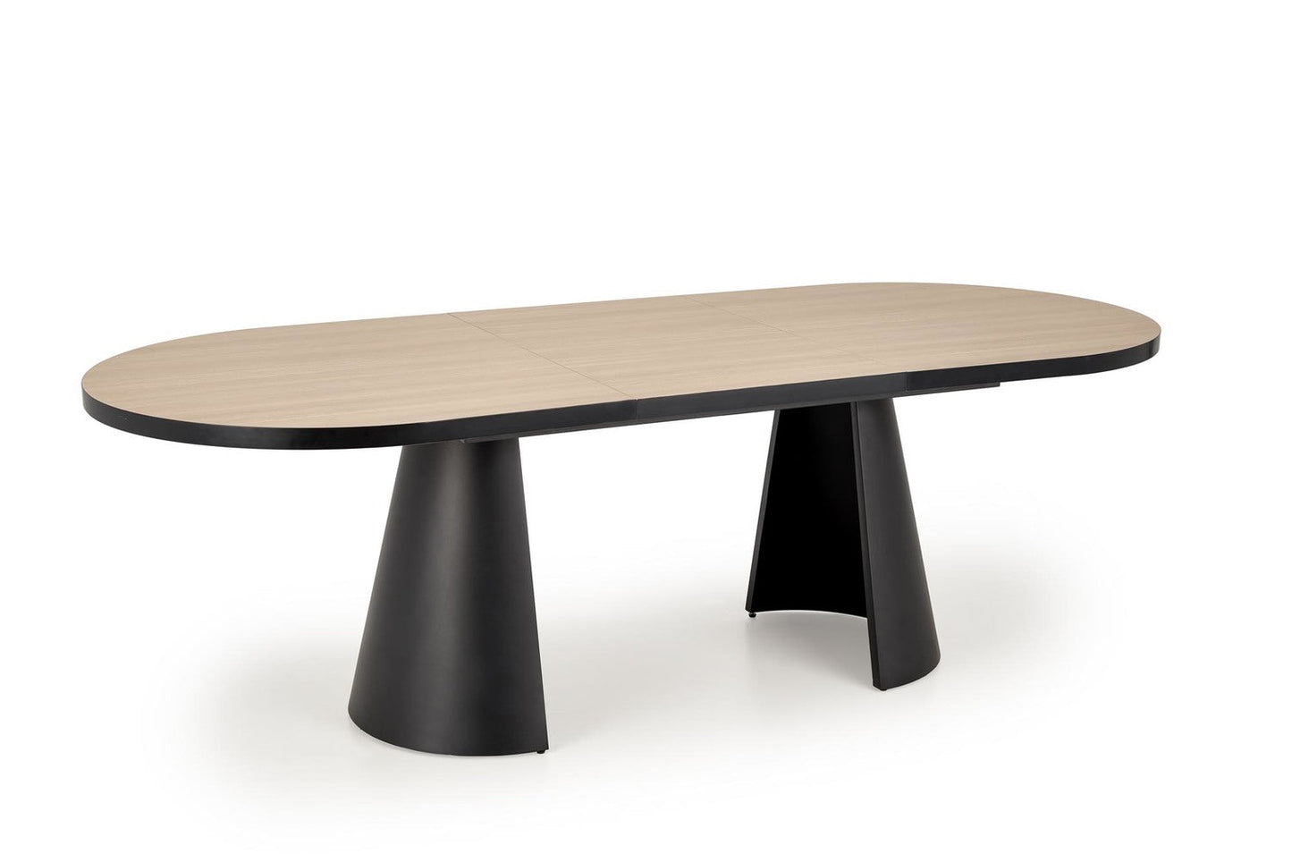 Galds Gia 180-240/100/76/78 cm melns/dabīgs - N1 Home