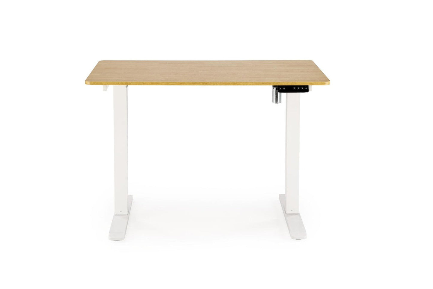 Rakstāmgalds ar augstuma regulēšanas funkciju 105/56/73-118 cm zeltains ozols/balts - N1 Home