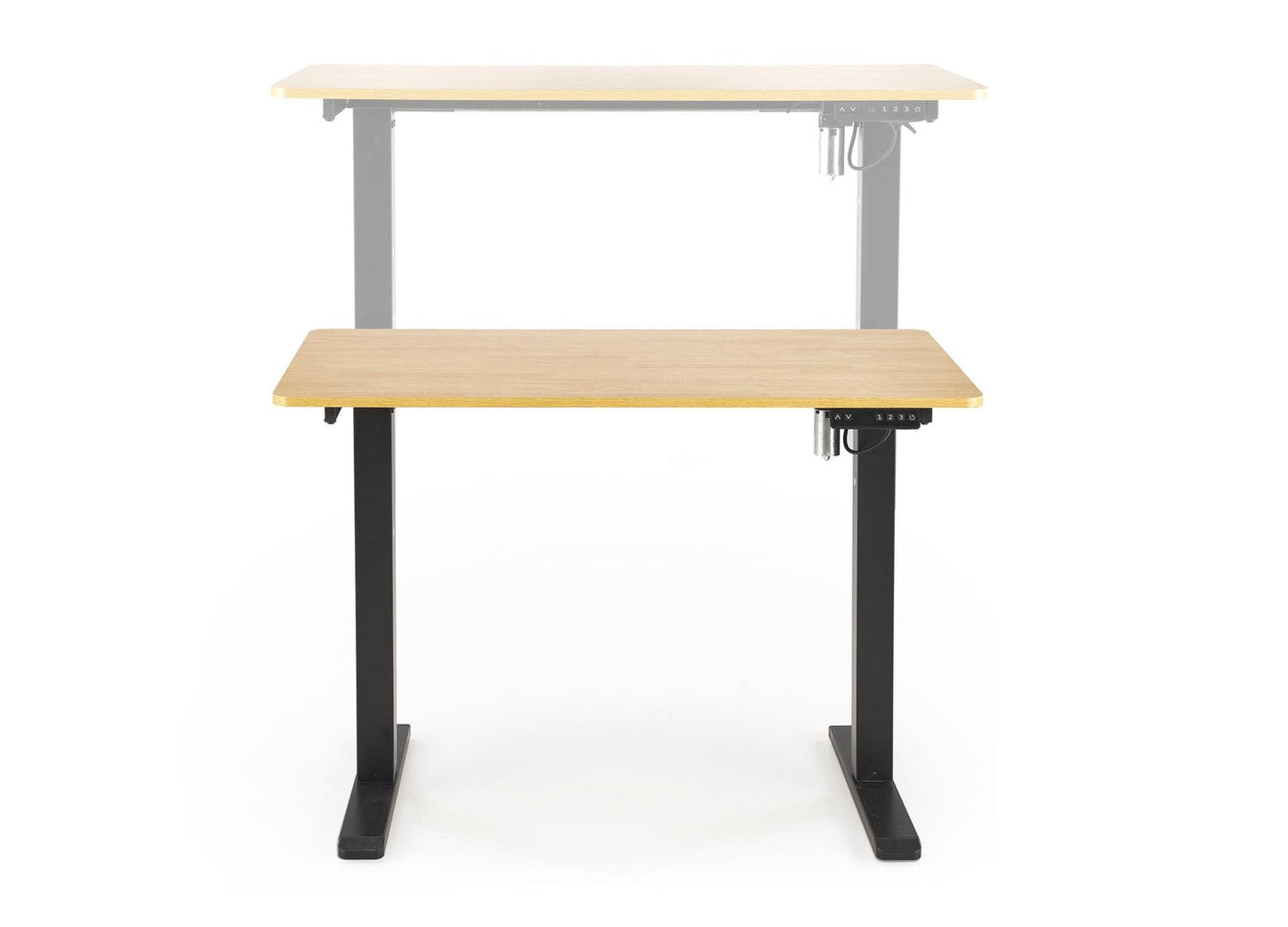 Rakstāmgalds ar augstuma regulēšanas funkciju 105/56/73-118 cm zeltains ozols/ melns - N1 Home