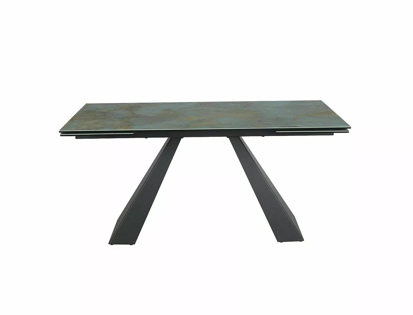 Galds Vikto 77/90/160 - 240 cm tirkīza/matēta melna - N1 Home