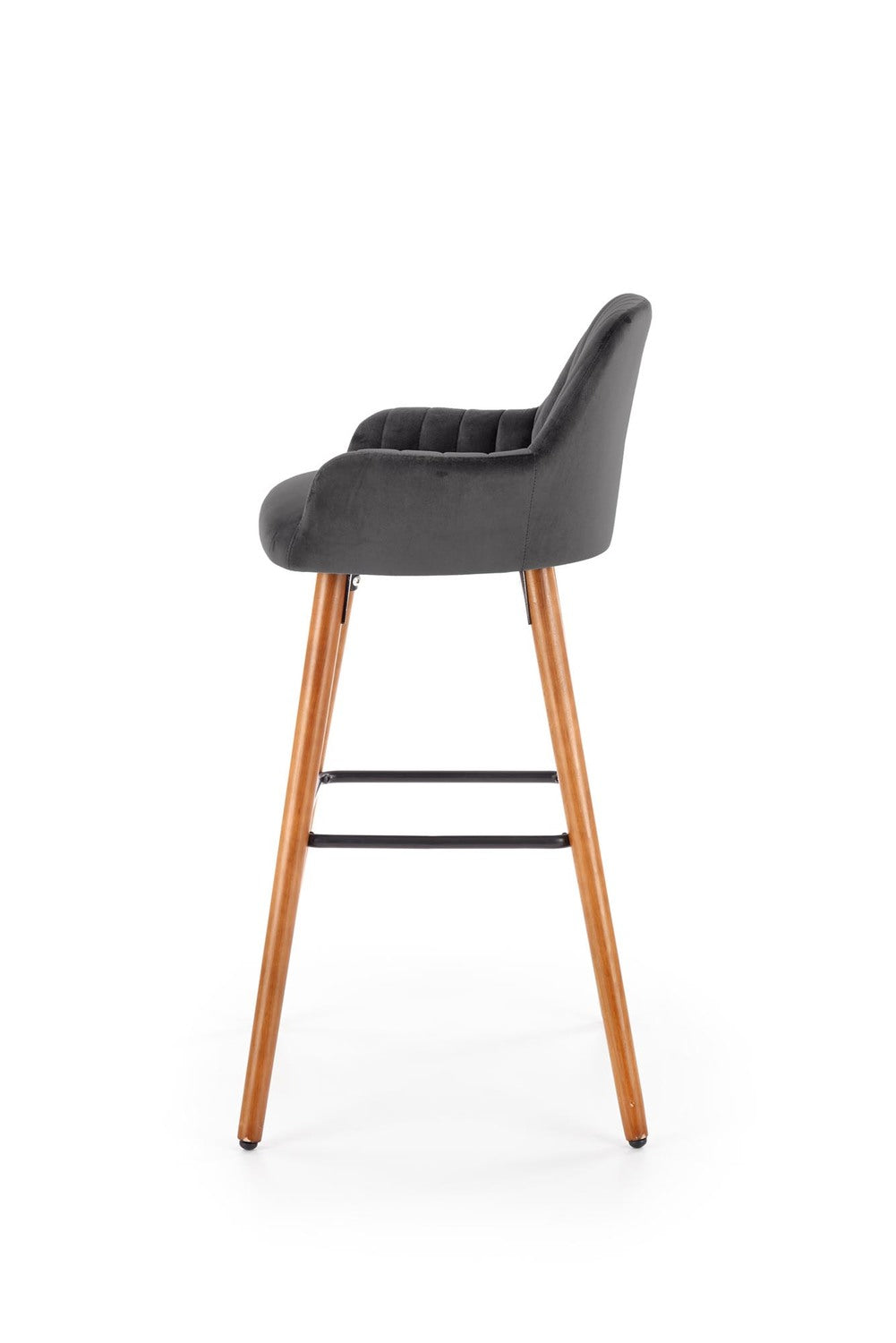 LN krēsls riekstkoks/tumši pelēks 47/49/98/75 cm - N1 Home