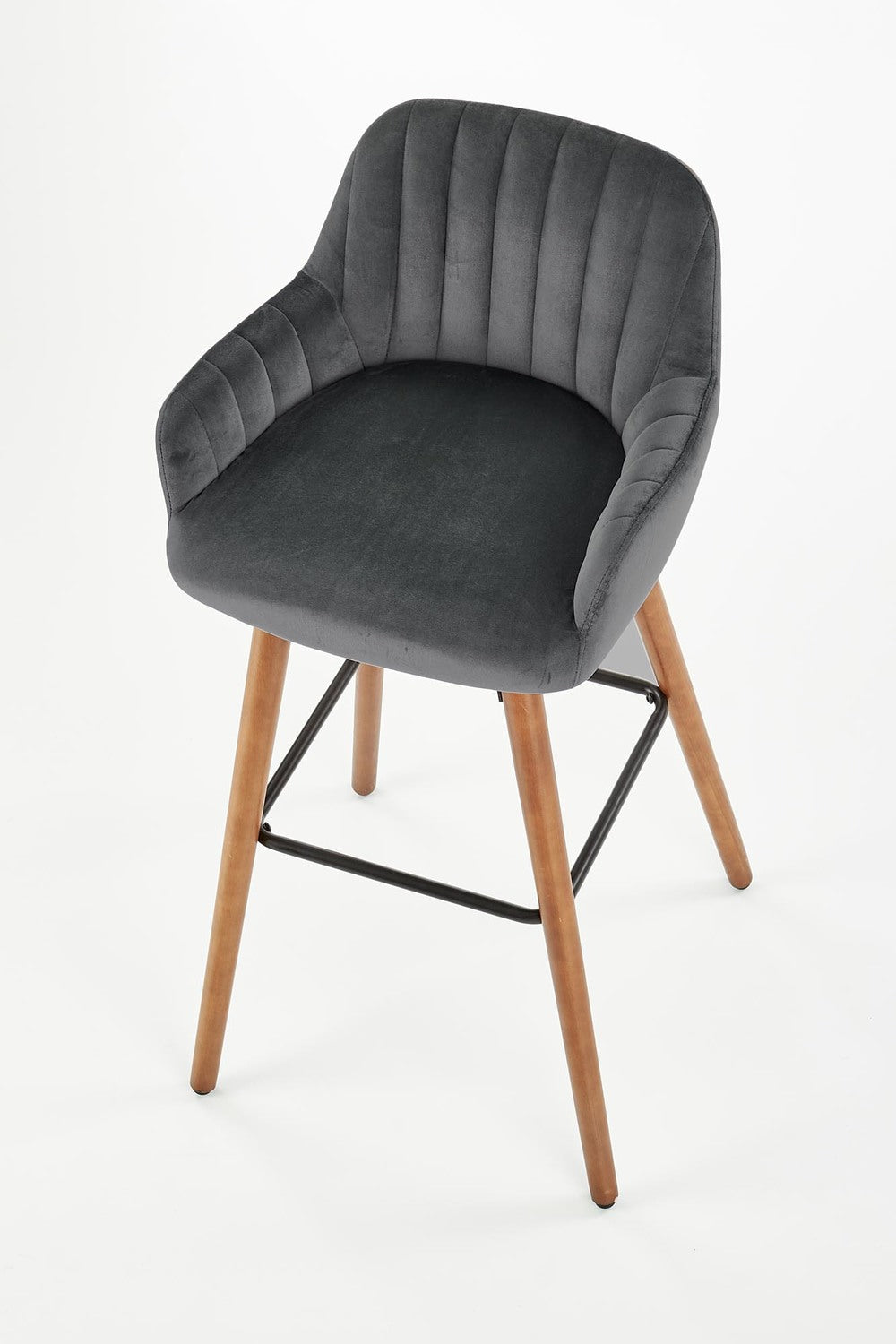 LN krēsls riekstkoks/tumši pelēks 47/49/98/75 cm - N1 Home