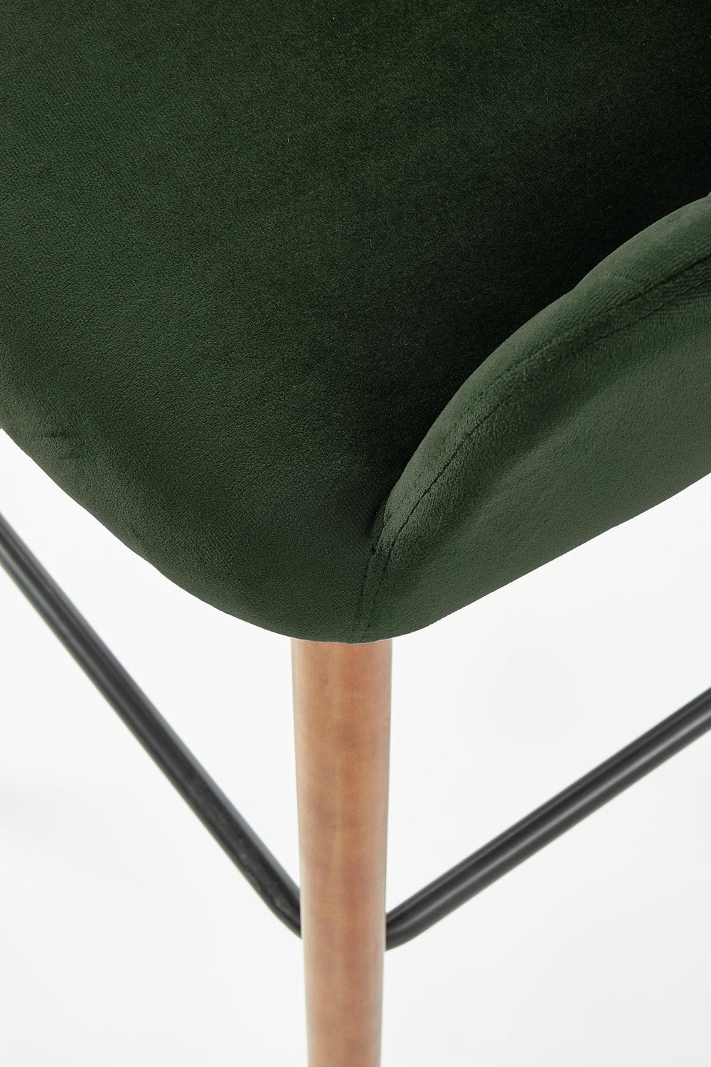 LN krēsls riekstkoks/tumši zaļs 47/49/98/75 cm - N1 Home