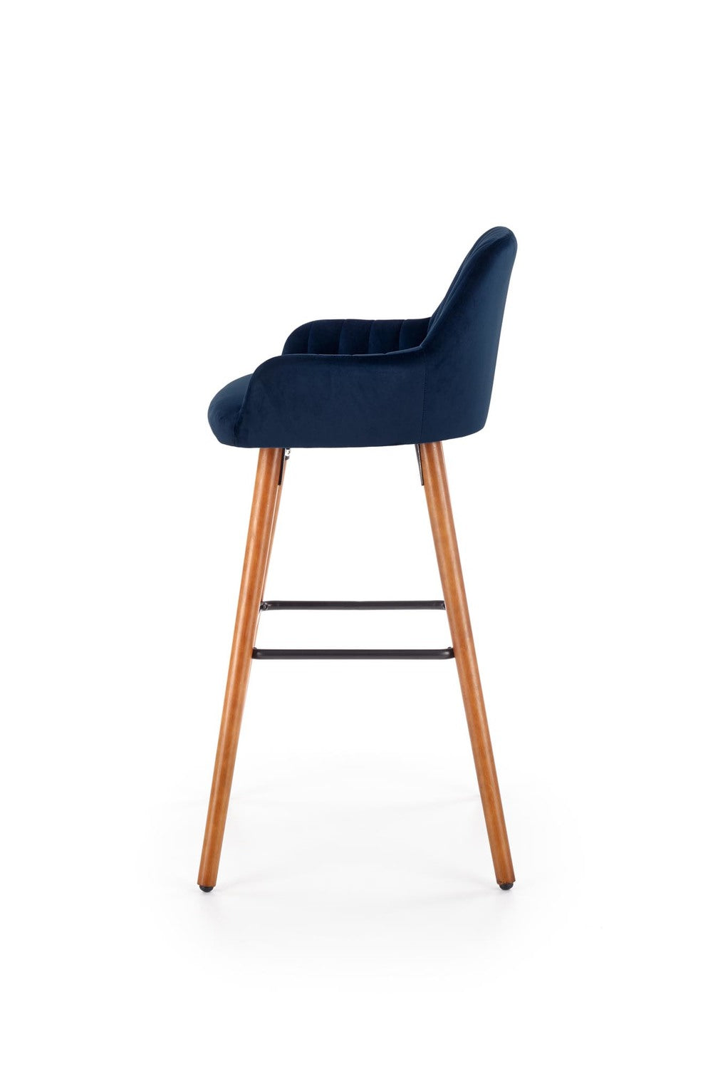 LN krēsls riekstkoks/tumši zils 47/49/98/75 cm - N1 Home
