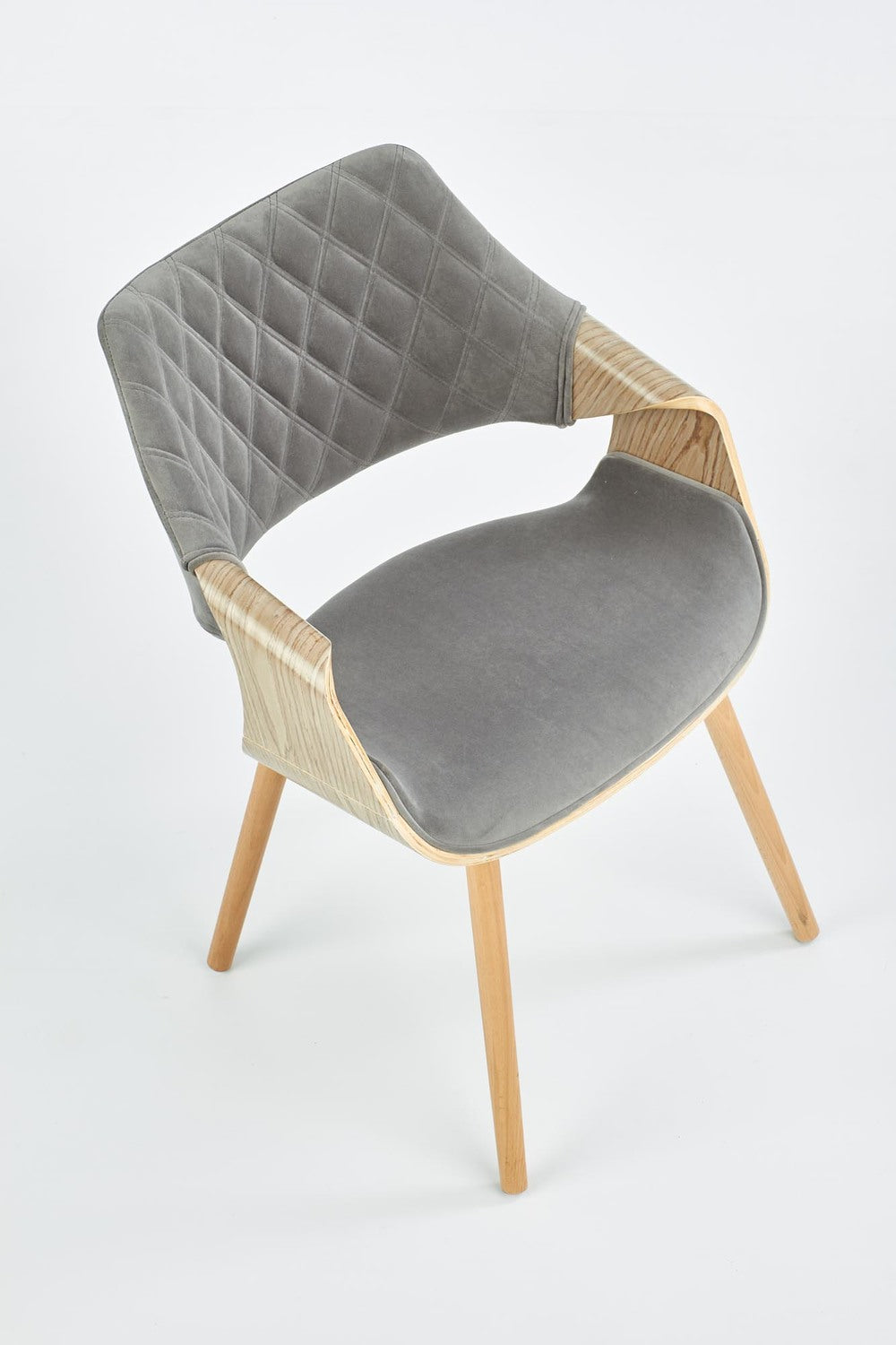 Krēsls Gora 56/55/77/47 cm gaišais ozols/pelēks - N1 Home