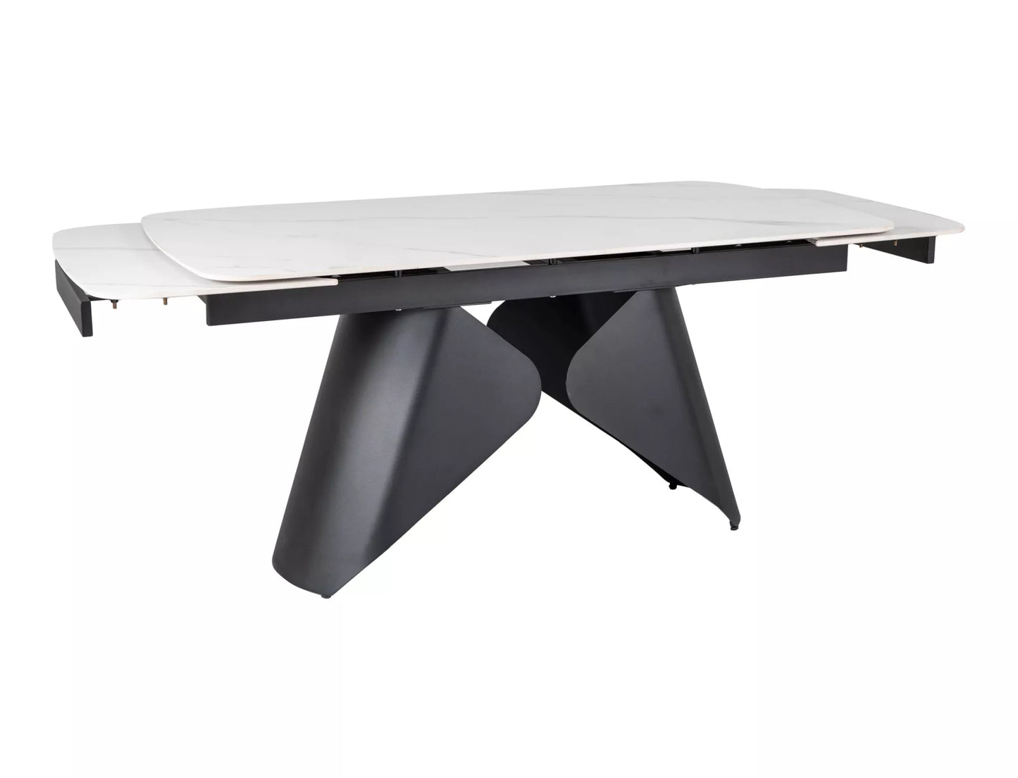 Galds Armon 75/90/160-240 cm melns/balts - N1 Home