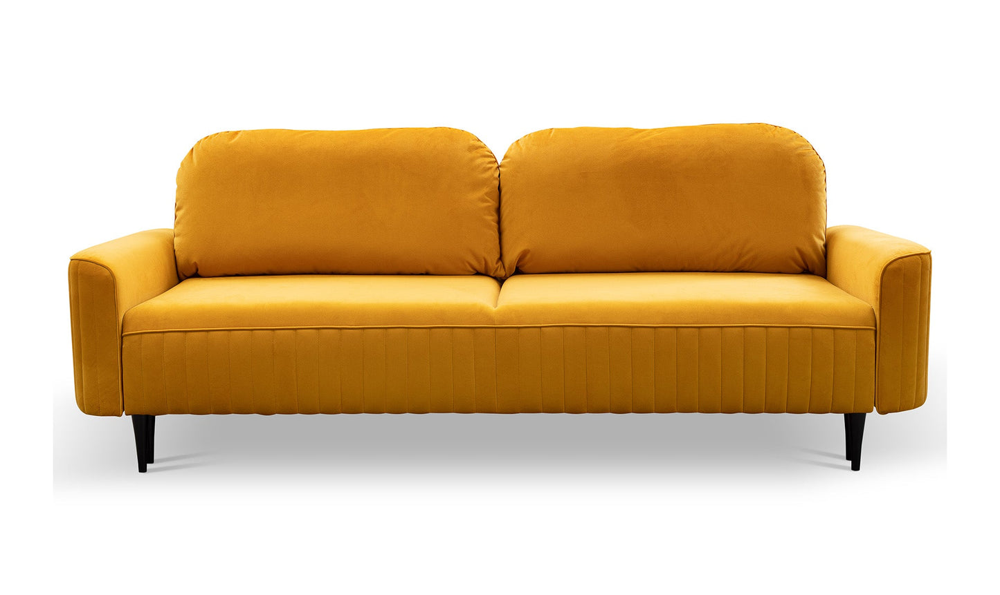 Dīvāns Veni 244/92/102 cm dzelts