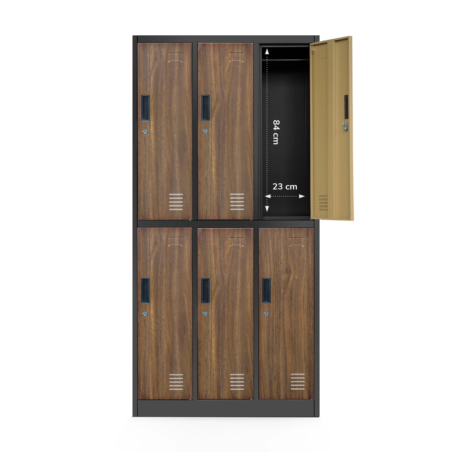 Metāla skapis Ig 185/90/45 cm antracīts/valrieksts - N1 Home
