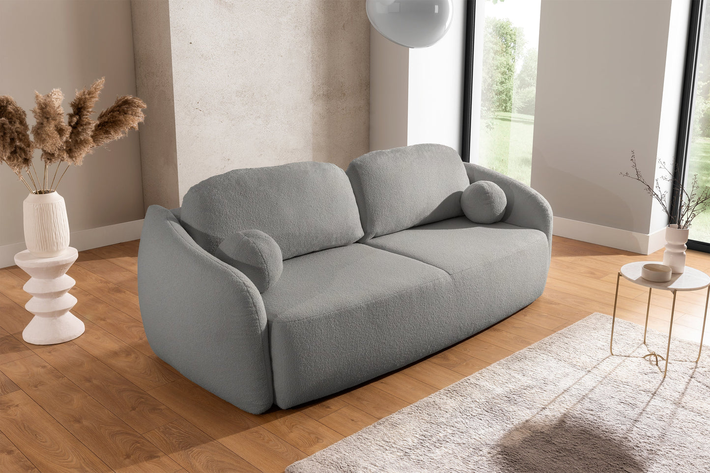 Dīvāns Latifa 258/95/104 cm gaiši pelēks - N1 Home