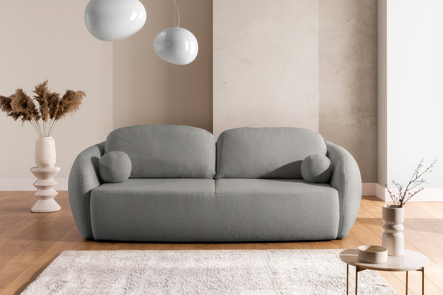Dīvāns Latifa 258/95/104 cm gaiši pelēks - N1 Home