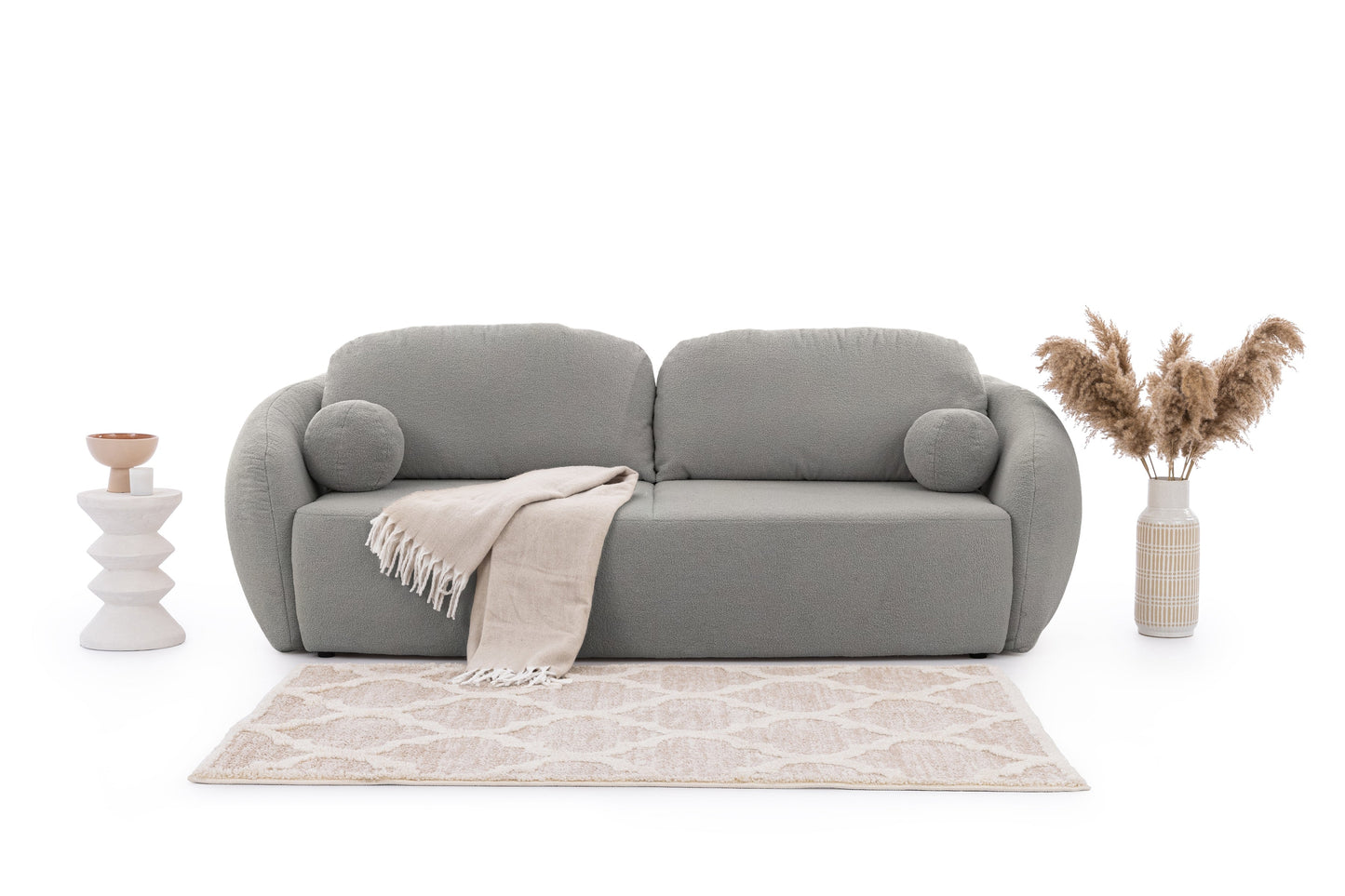 Dīvāns Latifa 258/95/104 cm gaiši pelēks - N1 Home